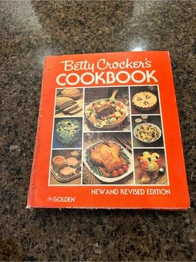 Betty Crocker Red Cookbook Cover - Classic Cooking Guide Well Used Well Loved